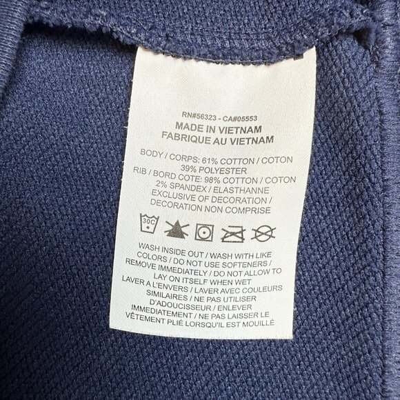 Nike DriFit Get Fit Hoodie Animal Print Pullover Cropped Women’s Sz XS Navy - Picture 10 of 11